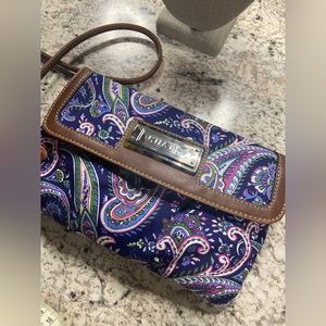 Champs Paisely Crossbody Wristlet  bag
